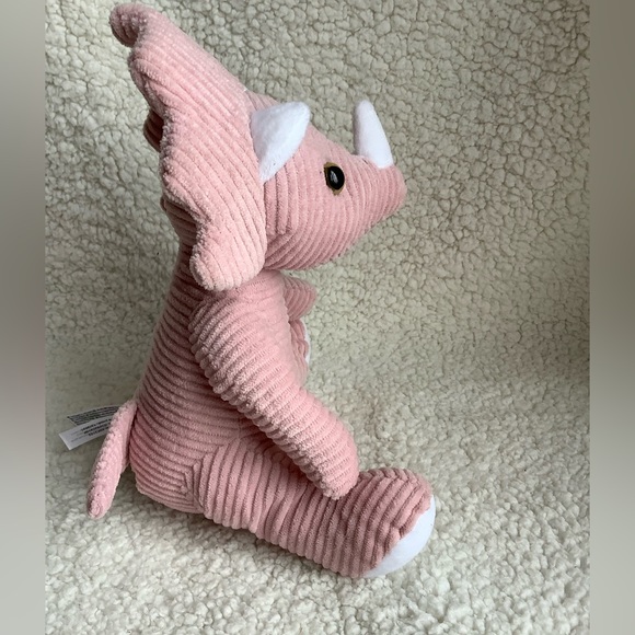 Naturally Kids 2021 Pink Corduroy Triceratops Dinosaur Plush Stuffed Animal Toy - Picture 6 of 6